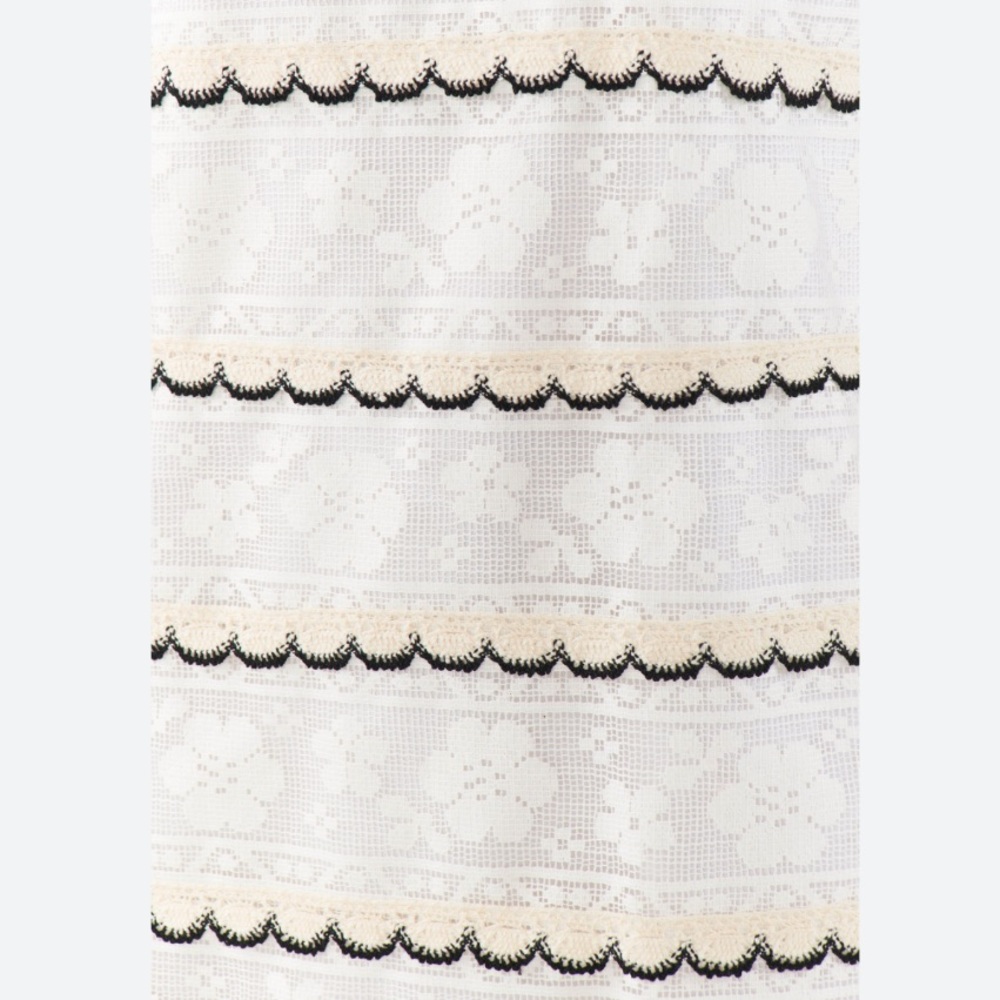 NEW Show Me Your Mumu Cynthia Mini Dress in French Vanilla Lace Scallop Medium - Picture 6 of 11